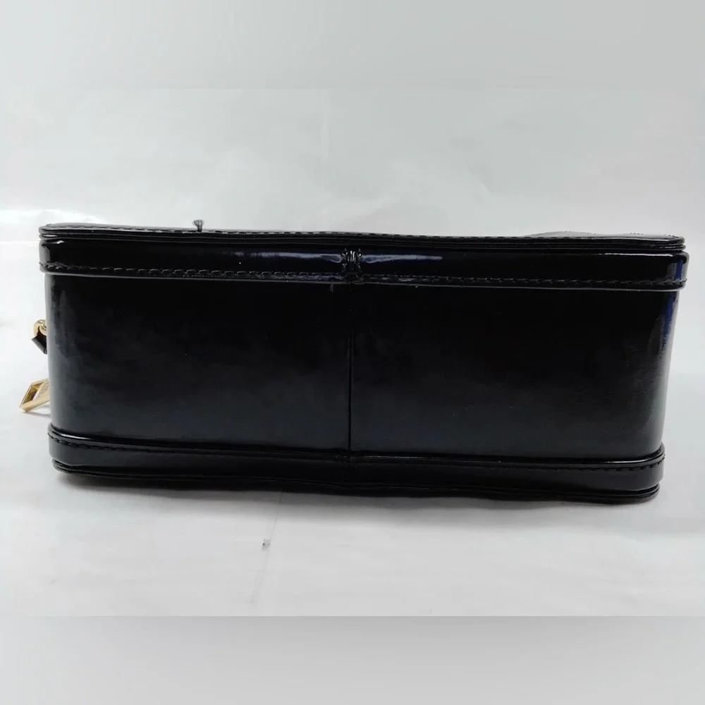 Marc Jacobs Black Patent Leather Box Satchel with Gold Hardware - Picture 5 of 10